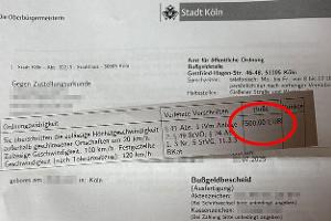 Bußgeldbescheid