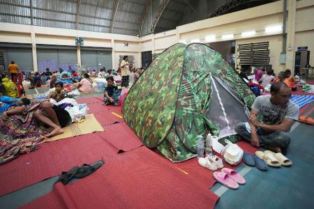 Mehr als 130.000 Menschen wurden in Thailand in Sicherheit gebracht.