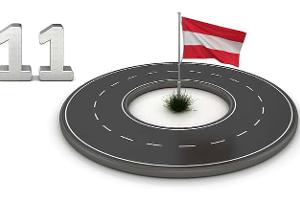 Österreich Straße Flagge Verkehr