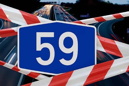 Autobahn A59 Sperrung Autobahn A59 Sperrung