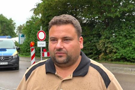 Landwirt Johannes Figel war als einer der Ersten vor Ort.